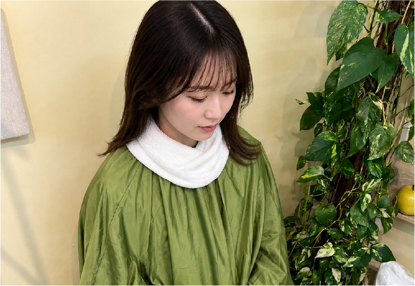よもぎ蒸しの施術
